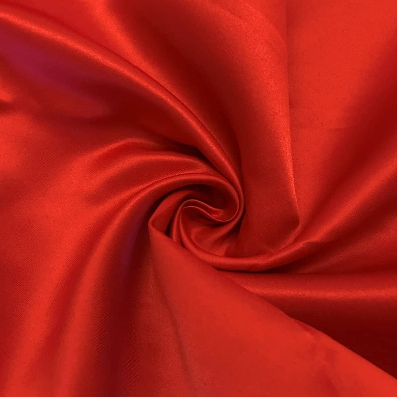 Matte L'Amour Satin - Red - (Peau de Soie) Duchess Fabric For Bridal, Bridesmaid Dress By Yard