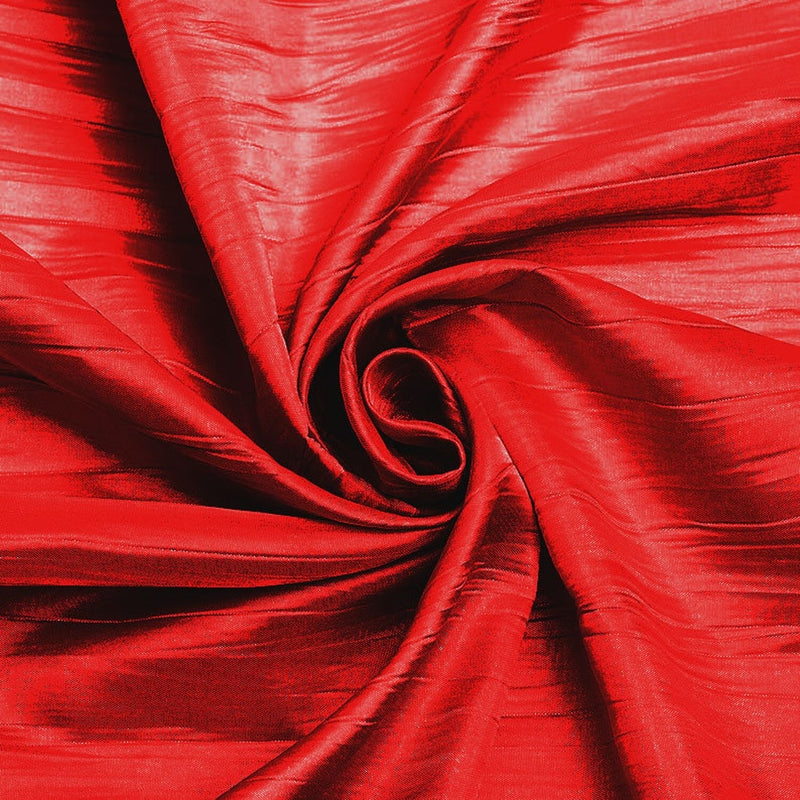 Crushed Taffeta Fabric - Red - 54" Wide Crushed Taffeta Creased Fabric Sold by Yard
