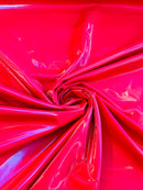 Shiny Latex Stretch Vinyl - Red - 4 Way Stretch Milliskin Vinyl Spandex Latex Fabric by Yard
