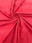 Matte Snake Skin Print Fabric - Red - Snake Stretch Spandex Costume, Legging Fabric By Yard