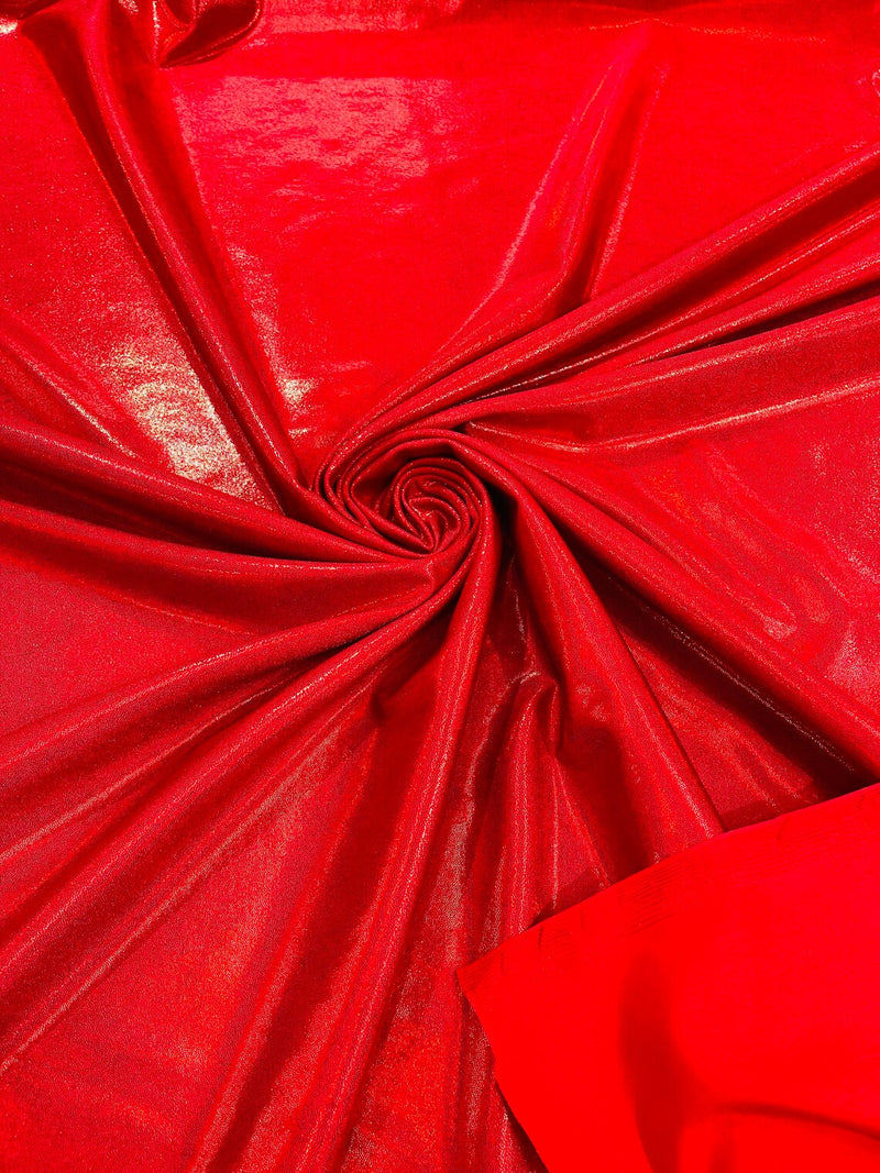 Mystique Spandex Foil Fabric - Red - Nylon/Spandex Iridescent Foggy Foil Fabric  4 Way Stretch 58/60" By Yard