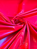 Shiny Latex Stretch Vinyl - Red - 4 Way Stretch Milliskin Vinyl Spandex Latex Fabric by Yard