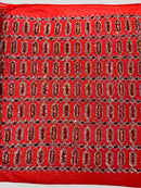 Geometric Stretch Sequin - Red Iridescent - Fancy Gem Design on Mesh By Yard