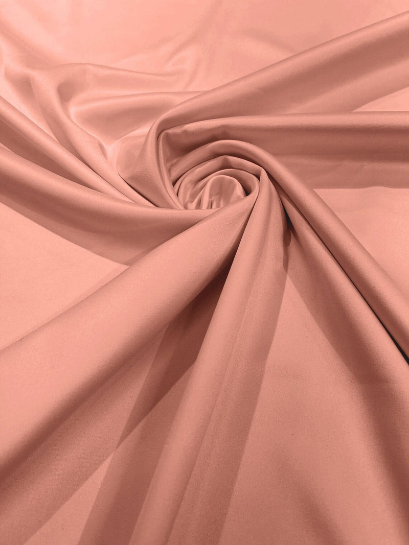 Matte L'Amour Stretch Satin - River Rose - Stretch Satin Fabric For Bridal, Prom Dress Sold By Yard