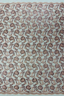 Corded Lace Flower Fabric - Rose - Floral Design Embroidered Sequins on Mesh Lace Fabric