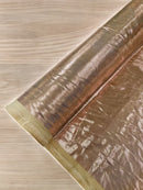 60" Metallic Foil Fabric - Rose Gold - 4 Way Stretch Spandex Foggy Foil Shiny Metallic Fabric by Yard