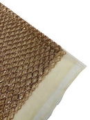 Diamond Net Sequins Fabric - Rose Gold - Geometric Diamond Net Design on Mesh Lace Fabric By Yard