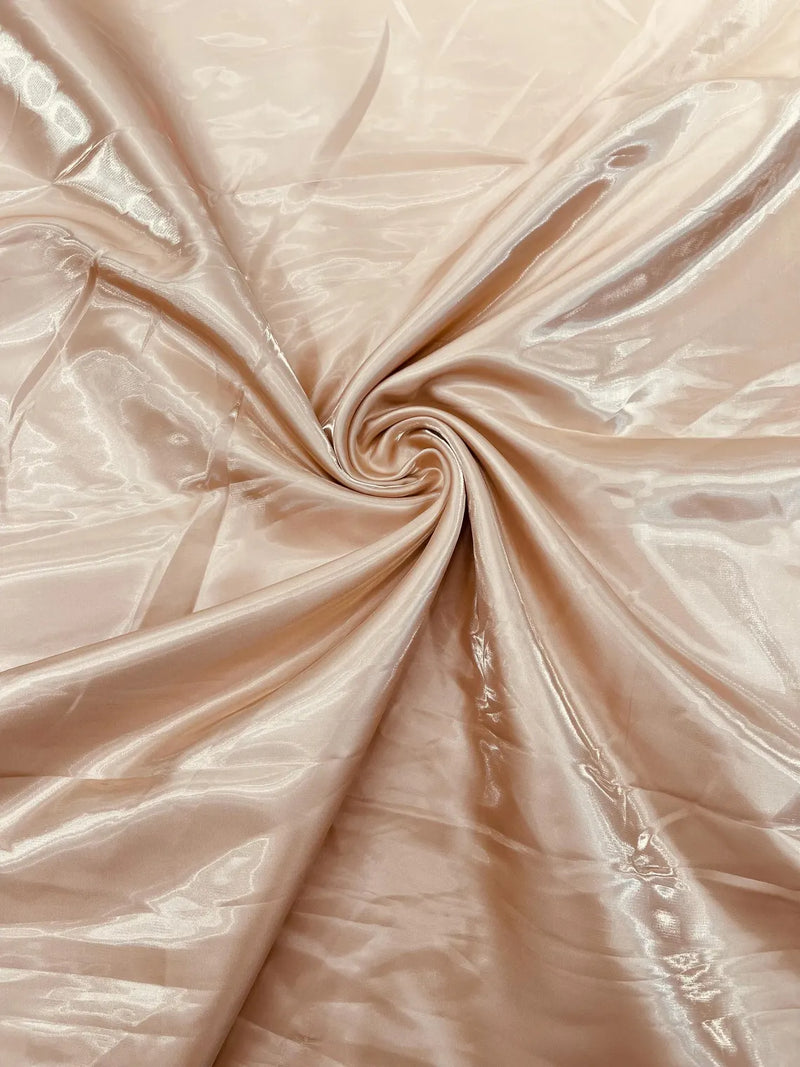 60" Crystal Liquid Satin Fabric - Water Shine Ultra Glossy Shimmer Reflective Bridal Satin Fabric By Yard