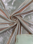 60" Metallic Foil Fabric - Rose Gold - 4 Way Stretch Spandex Foggy Foil Shiny Metallic Fabric by Yard