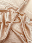 60" Crystal Liquid Satin Fabric - Water Shine Ultra Glossy Shimmer Reflective Bridal Satin Fabric By Yard