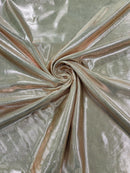 60" Metallic Foil Fabric - Rose Gold - 4 Way Stretch Spandex Foggy Foil Shiny Metallic Fabric by Yard