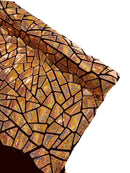 Mirror Sequins Velvet - Rose Gold Holographic - Shiny Mirror Cut Sequins on Velvet By Yard