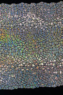 Mirror Sequins Velvet - Rose Gold Holographic - Shiny Mirror Cut Sequins on Velvet By Yard