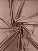 60" Shiny Heavy Satin Fabric - Rose - Stretch Satin Shiny Heavy Fabric Sold By Yard