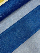 Glitter Lace Mesh Fabric - Royal Blue - Shimmer Glitter Dot Design on Mesh Lace By Yard