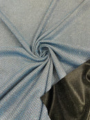 Shimmer Diamond Glitter Fabric - Royal Blue - Luxury Sparkle Stretch Fabric Sold By Yard