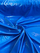 Shiny Latex Stretch Vinyl - Royal Blue - 4 Way Stretch Milliskin Vinyl Spandex Latex Fabric by Yard