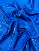 60" Crystal Liquid Satin Fabric - Water Shine Ultra Glossy Shimmer Reflective Bridal Satin Fabric By Yard