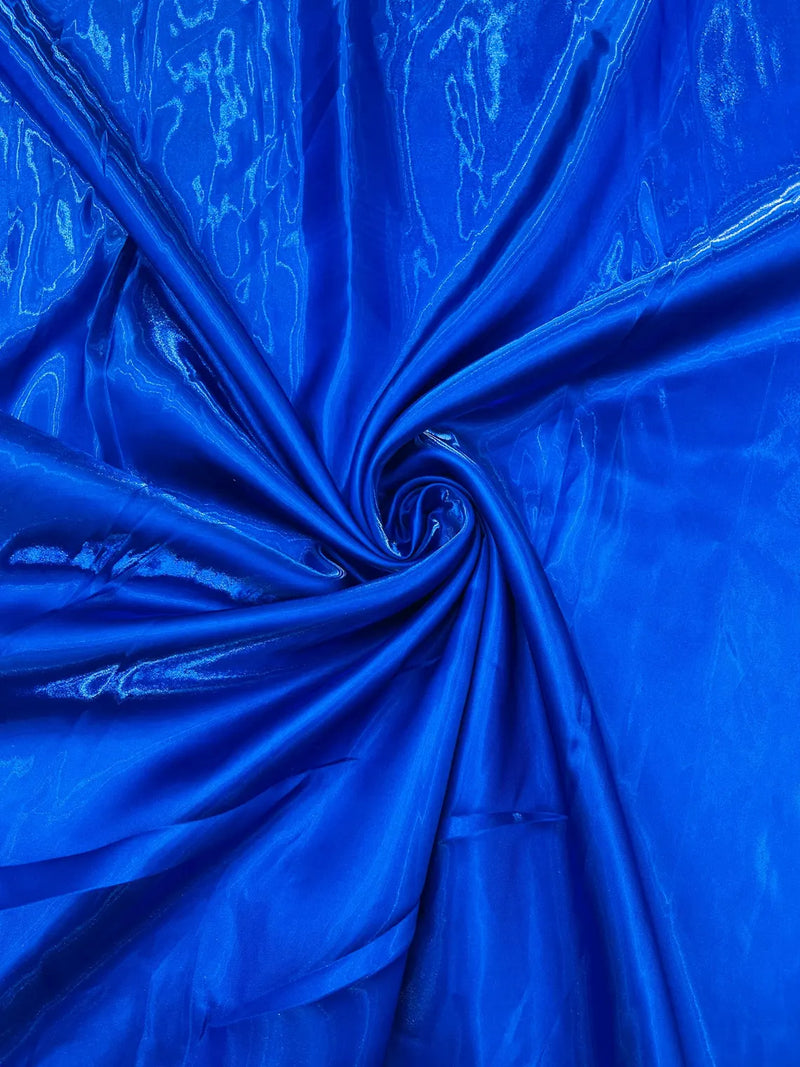 60" Crystal Liquid Satin Fabric - Water Shine Ultra Glossy Shimmer Reflective Bridal Satin Fabric By Yard