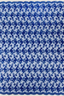 Metallic Floral Butterfly Fabric - Royal Blue - Embroidered Floral Butterfly Design Mesh Fabric by Yard