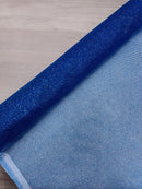 Glitter Lace Mesh Fabric - Royal Blue - Shimmer Glitter Dot Design on Mesh Lace By Yard