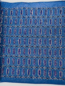 Geometric Stretch Sequin - Royal Blue - Fancy Gem Design on Mesh By Yard