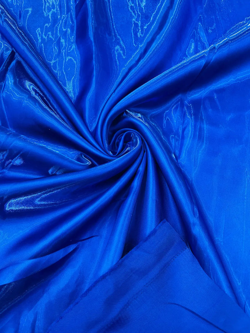 60" Crystal Liquid Satin Fabric - Water Shine Ultra Glossy Shimmer Reflective Bridal Satin Fabric By Yard