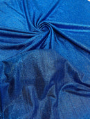 Shimmer Glitter Fabric - Royal Blue on Black - Luxury Sparkle Stretch Solid Fabric Sold By Yard