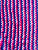 60" Zig Zag Faux Fur - Royal Blue / Yellow / Red - Three Tone Soft Faux Fur Fabric By Yard