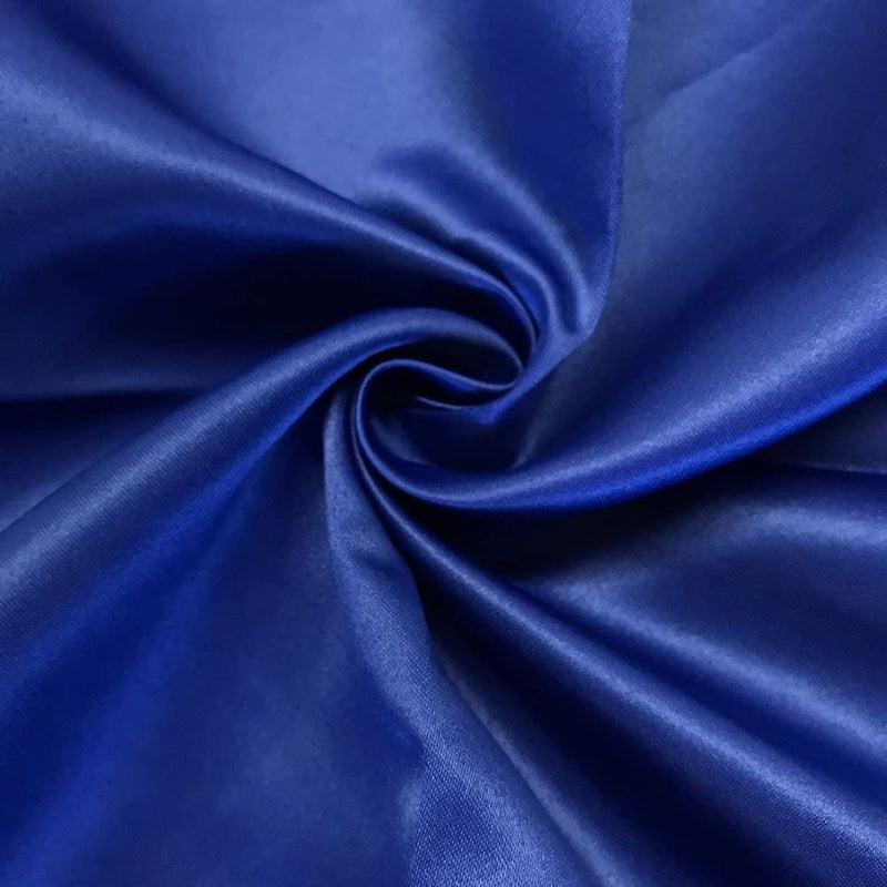 Matte L'Amour Satin - Royal Blue - (Peau de Soie) Duchess Fabric For Bridal, Bridesmaid Dress By Yard