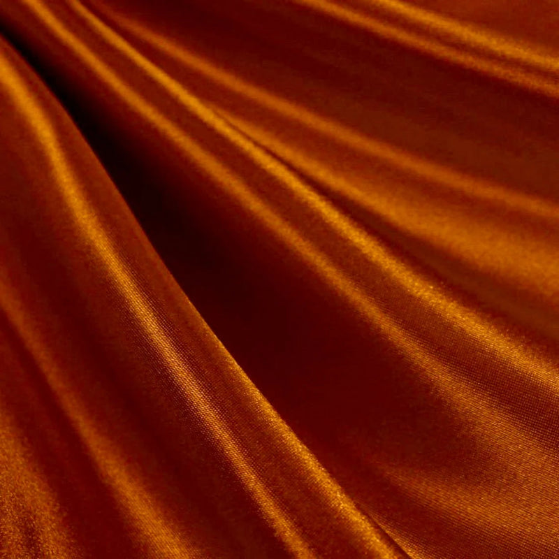 Matte L'Amour Satin - Rust - (Peau de Soie) Duchess Fabric For Bridal, Bridesmaid Dress By Yard