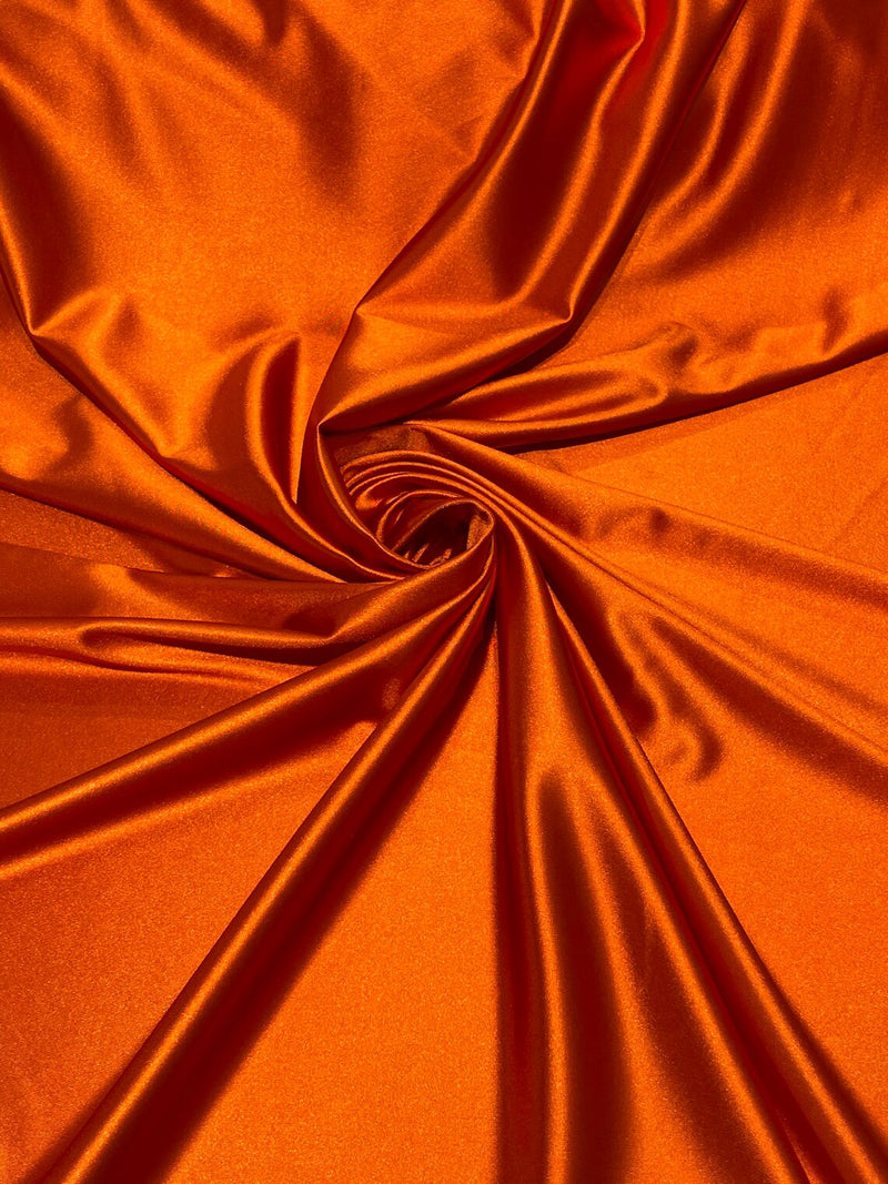 Luxury Spandex Polyester Fabric - Rust Orange