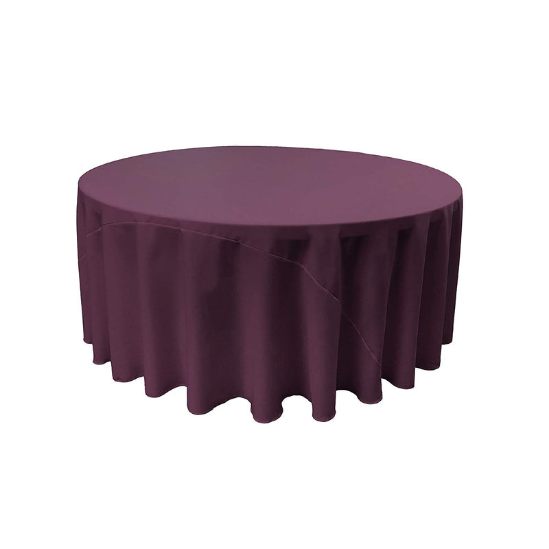 72" Solid Round Drape Tablecloth - 3 Part Stitched Round Full Table Cover Available in Different Sizes (84 Colors)