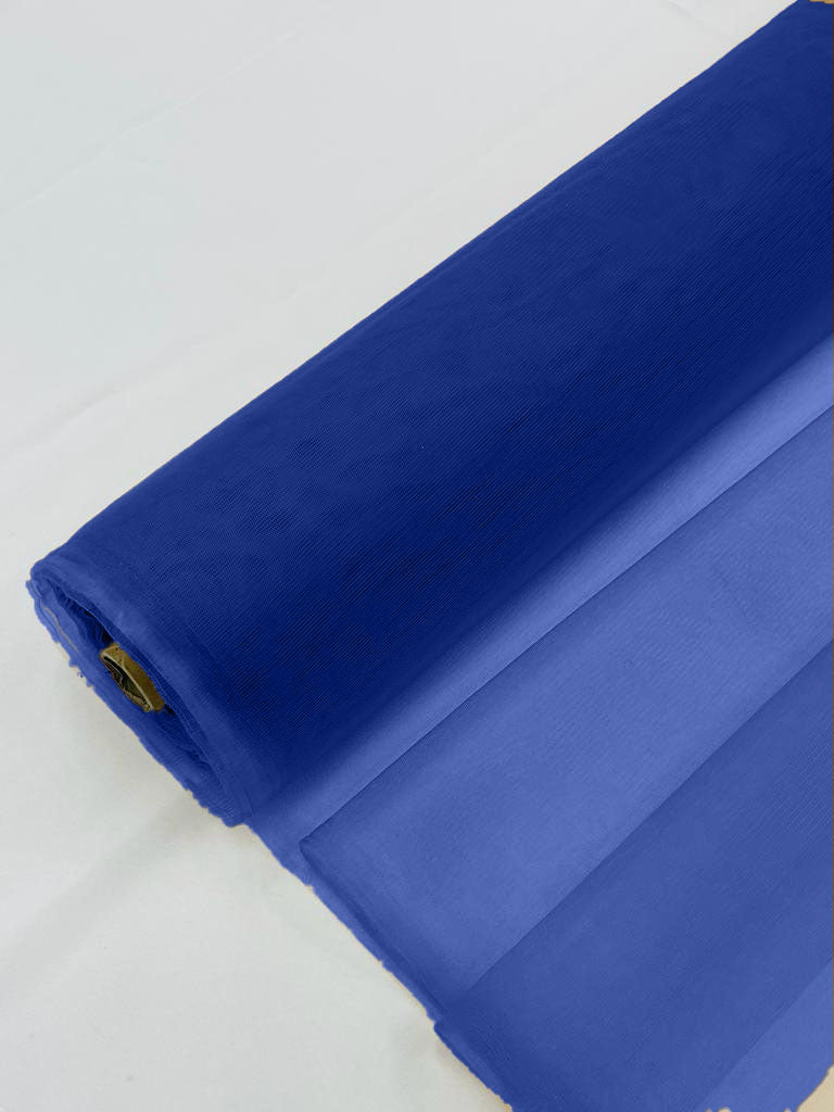 Illusion Mesh Fabric - Royal Blue - 60" Illusion Mesh Sheer Fabric Sold By The Yard