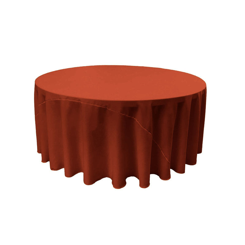 84" Solid Round Drape Tablecloth - 3 Part Stitched Round Full Table Cover Available in Different Sizes (84 Colors)