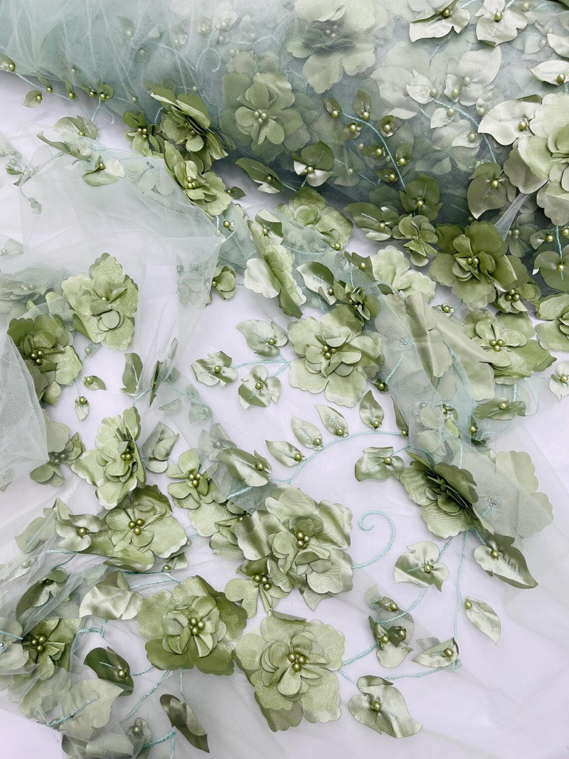 green floral dress fabric Smocked Green Rayon Fabric Shirred Coastal Resortwear Fabric for Dresses Yards -Enter Quantity in cart