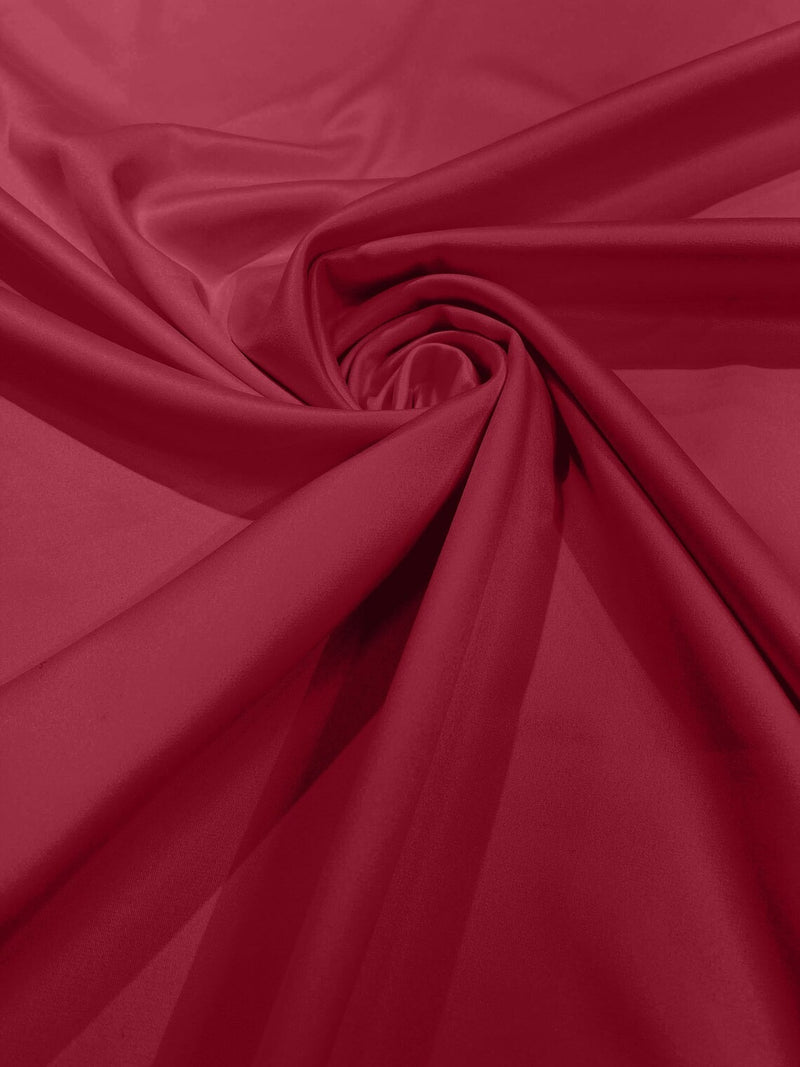 Matte L'Amour Stretch Satin - Salmon - Stretch Satin Fabric For Bridal, Prom Dress Sold By Yard