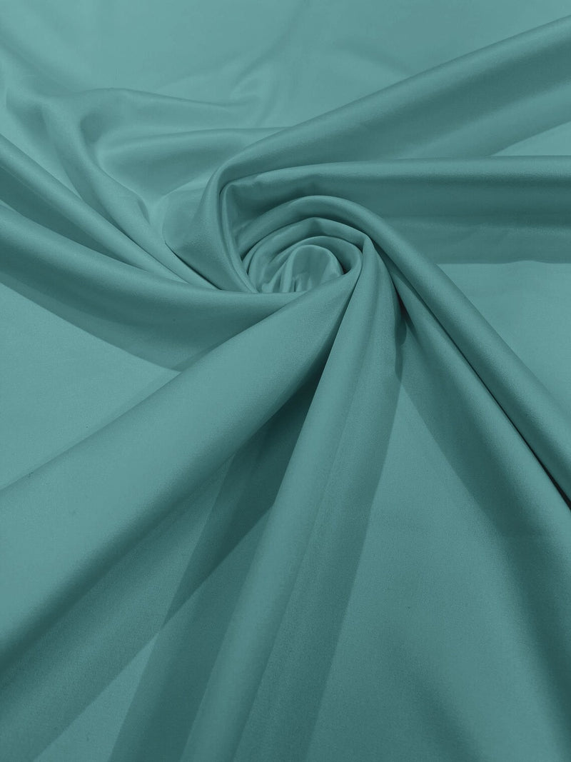 Matte L'Amour Stretch Satin - Seafoam - Stretch Satin Fabric For Bridal, Prom Dress Sold By Yard