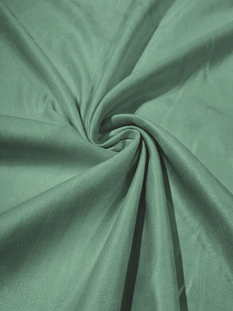 58" Faux Micro Suede Fabric - Seafoam - Polyester Micro Suede Fabric for Upholstery / Crafts / Costume By Yard