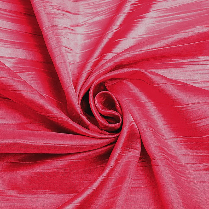 Crushed Taffeta Fabric - Shocking Pink - 54" Wide Crushed Taffeta Creased Fabric Sold by Yard
