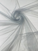 Illusion Mesh Fabric - Silver - 60" Illusion Mesh Sheer Fabric Sold By The Yard