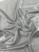60" Crystal Liquid Satin Fabric - Water Shine Ultra Glossy Shimmer Reflective Bridal Satin Fabric By Yard