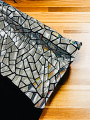 Mirror Sequins Velvet - Silver - Shiny Mirror Cut Sequins on Velvet By Yard