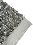 Sword Shaped Sequins - Silver - Hanging Solid Sequins On Mesh Fabric By Yard