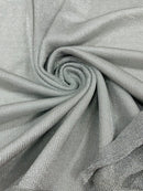 Metallic Shiny Chain Mesh Fabric - Silver - Faux Chain Metallic Chainmail Fabric Sold By The Yard