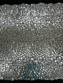 Mirror Sequins Velvet - Silver - Shiny Mirror Cut Sequins on Velvet By Yard