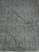 Glitter Zebra Stripe Fabric - Silver - Zebra Lines Glitter Design on Lace Fabric By Yard