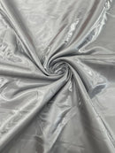 60" Crystal Liquid Satin Fabric - Water Shine Ultra Glossy Shimmer Reflective Bridal Satin Fabric By Yard