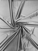 60" Shiny Heavy Satin Fabric - Silver - Stretch Satin Shiny Heavy Fabric Sold By Yard