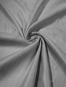 58" Faux Micro Suede Fabric - Silver - Polyester Micro Suede Fabric for Upholstery / Crafts / Costume By Yard